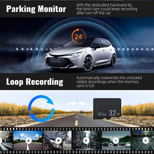 1080P Dash Camera with Night Vision - Angle View